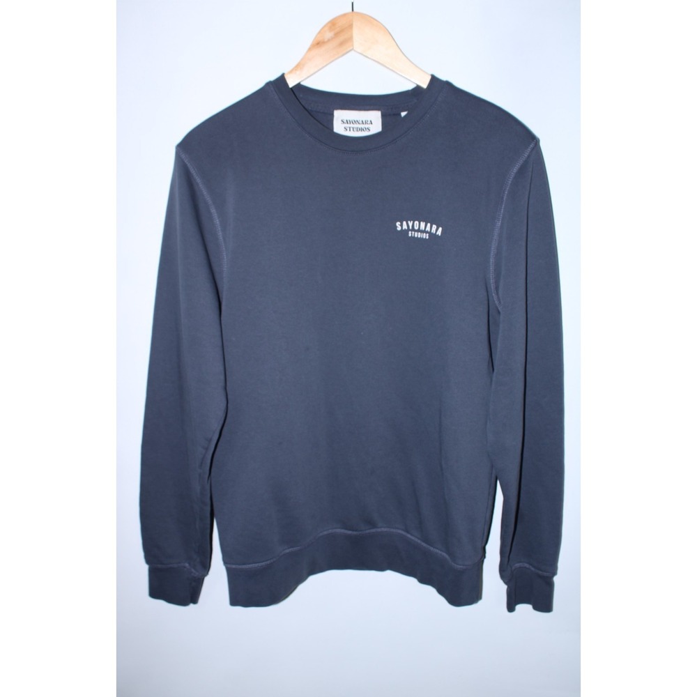 Sayonara Studios Men's Medium Dark Blue/Gray Crew Neck Sweatshirt